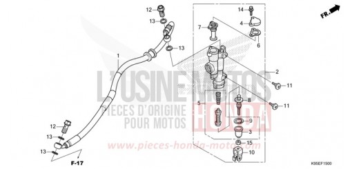 REAR BRAKE MASTER CYLINDER CRF250RN de 2022